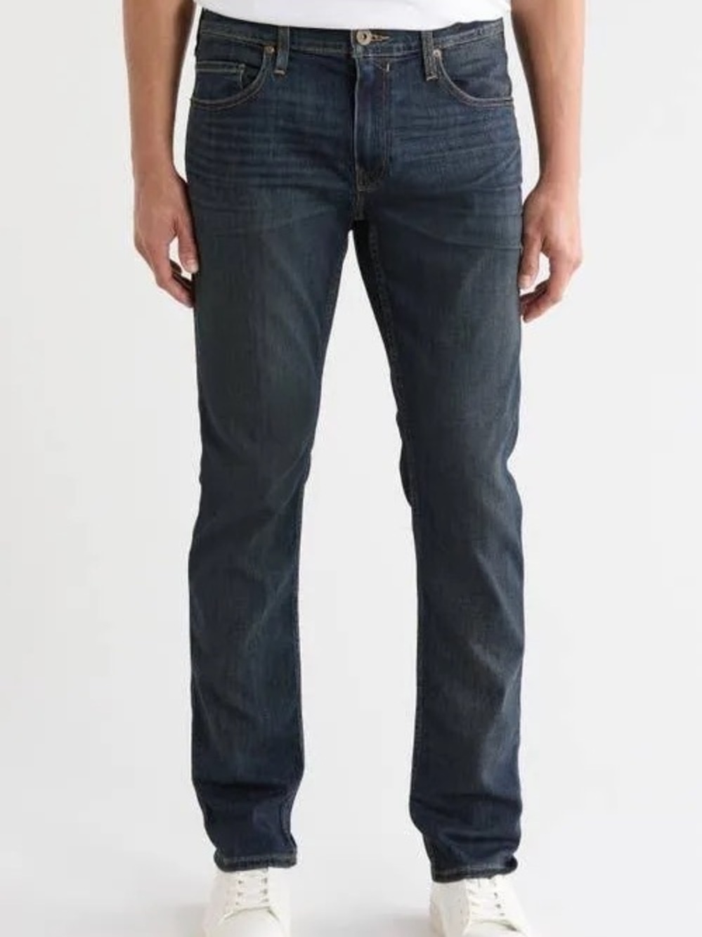 PAIGE Men's Dark Indigo Slim Straight Federal Jeans